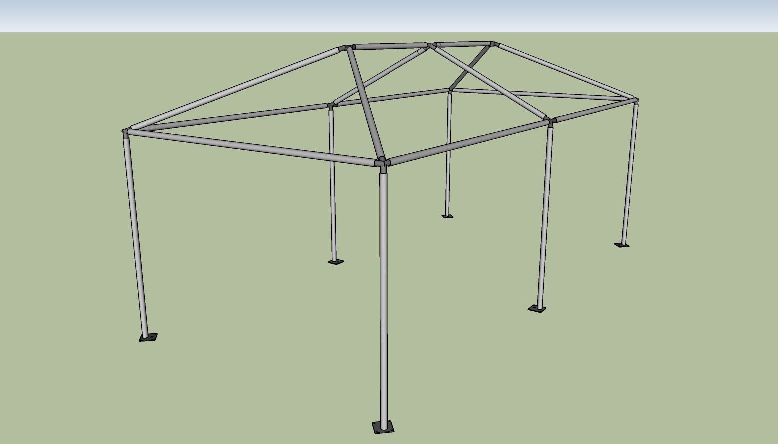 10x20 frame tent corner view